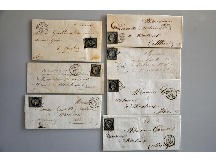 22 brieven met emissie 1849 in ringband