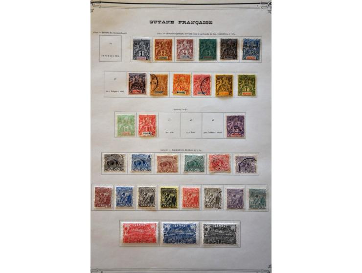 collectie tot ca. 1955 w.b. beter materiaal van o.a. New Hebrides and Wallis & Futuna in Yvert album
