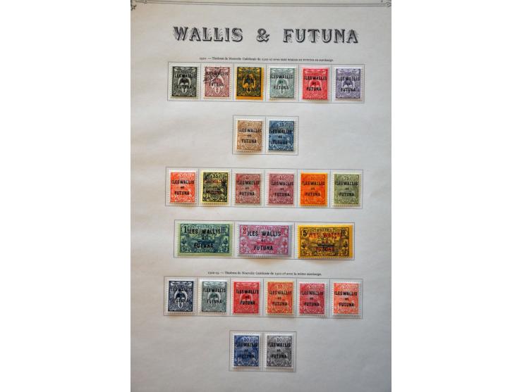 collectie tot ca. 1955 w.b. beter materiaal van o.a. New Hebrides and Wallis & Futuna in Yvert album