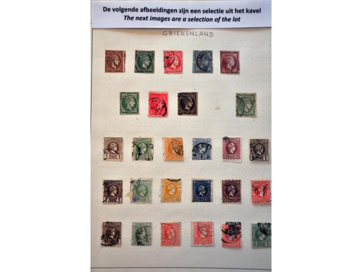 collectie 1861-1985, w.b. Hermes koppen en Grieks Cyprus, **/*/gestempeld in klemband