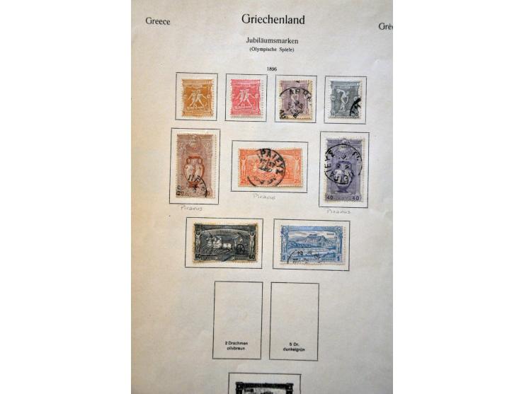 collectie 1861-1985, w.b. Hermes koppen en Grieks Cyprus, **/*/gestempeld in klemband