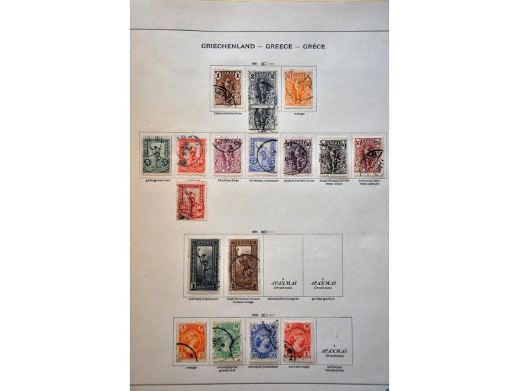 collectie 1861-1985, w.b. Hermes koppen en Grieks Cyprus, **/*/gestempeld in klemband