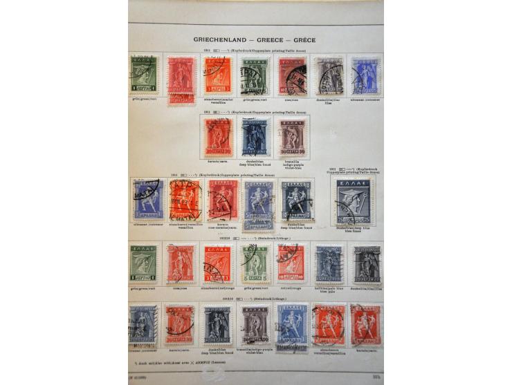 collectie 1861-1985, w.b. Hermes koppen en Grieks Cyprus, **/*/gestempeld in klemband
