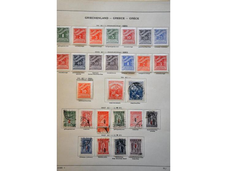collectie 1861-1985, w.b. Hermes koppen en Grieks Cyprus, **/*/gestempeld in klemband