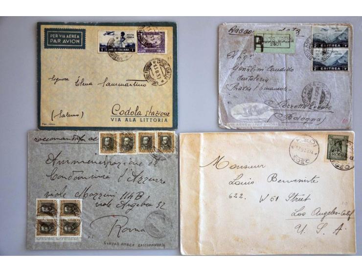 collectie van ca. 65 poststukken met beter materiaal in insteekboek