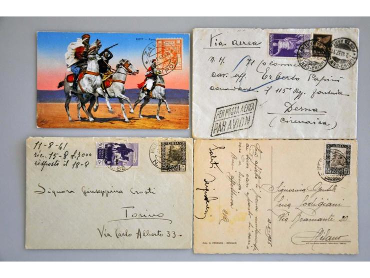 collectie van ca. 65 poststukken met beter materiaal in insteekboek