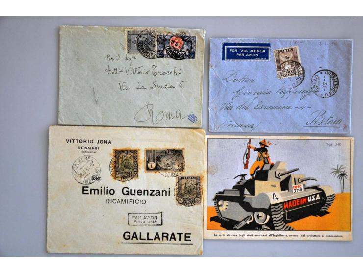collectie van ca. 65 poststukken met beter materiaal in insteekboek
