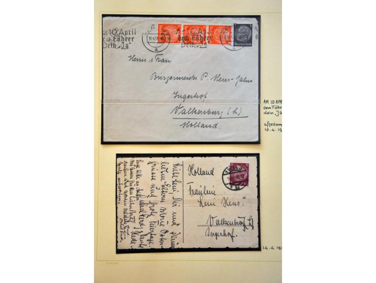 collectie post(waarde)stukken en fragmenten Anschluss en Tweede Wereldoorlog en iets na de WO II, in klemband