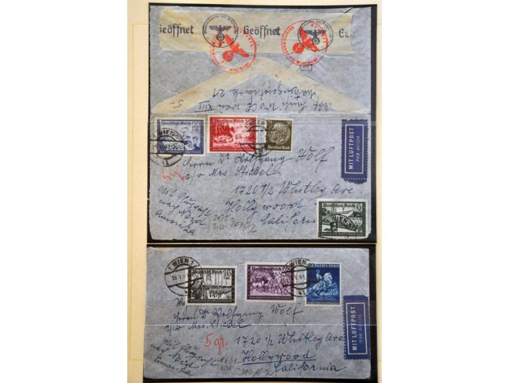 collectie post(waarde)stukken en fragmenten Anschluss en Tweede Wereldoorlog en iets na de WO II, in klemband