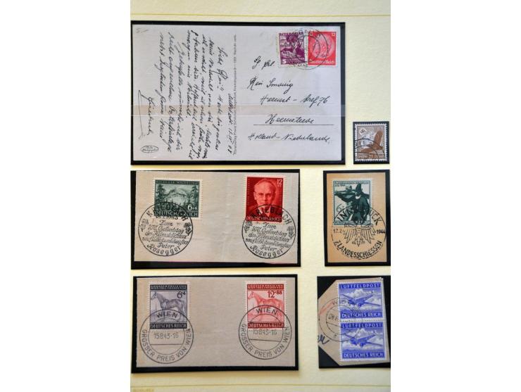 collectie post(waarde)stukken en fragmenten Anschluss en Tweede Wereldoorlog en iets na de WO II, in klemband
