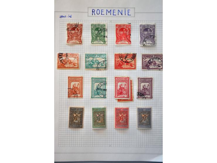 collectie 1918-1989 w.b. iets Portugal en kleine verzameling Roemenië met enig beter materiaal in 2 albums
