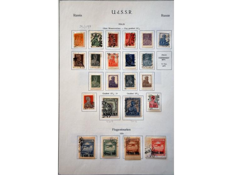 collectie 1858-2000 **/* en gebruikt w.b. betere nummers in 4 albums en 1 insteekboek, in doosje