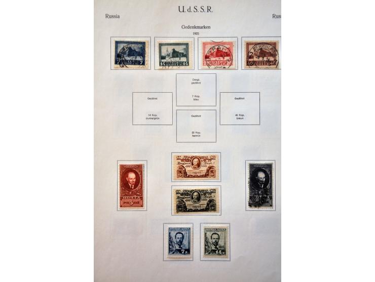 collectie 1858-2000 **/* en gebruikt w.b. betere nummers in 4 albums en 1 insteekboek, in doosje