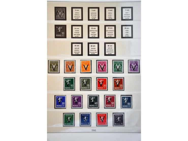 collectie 1914-2009  meest */** met betere ex. en series in 3 luxe Lindner albums en insteekboek