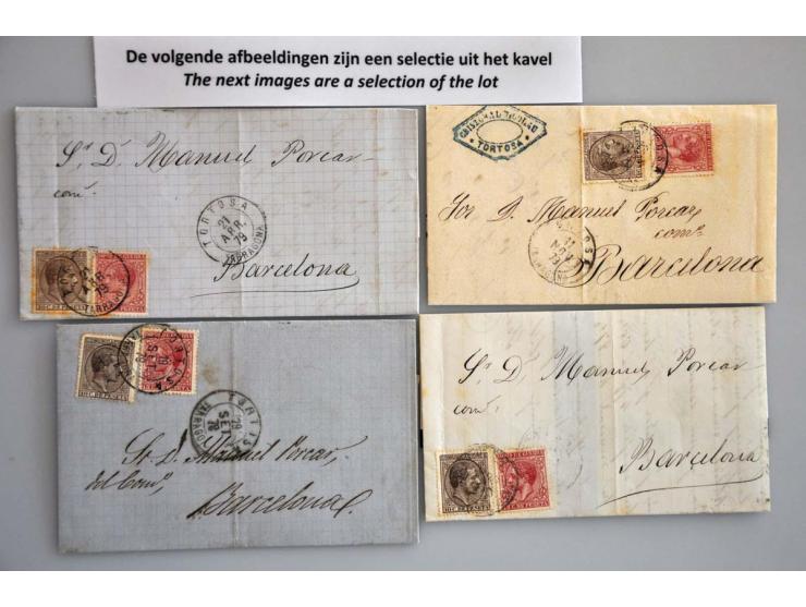 ca. 100 ex. klassieke poststukken w.b. enkele mengfrankeringen, in doosje