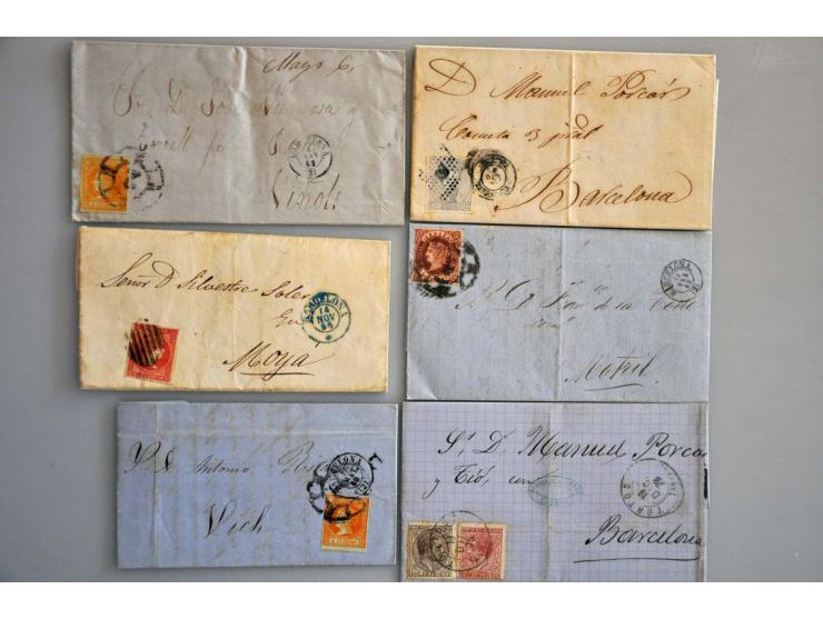 ca. 100 ex. klassieke poststukken w.b. enkele mengfrankeringen, in doosje
