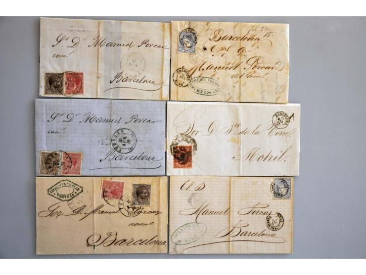 ca. 100 ex. klassieke poststukken w.b. enkele mengfrankeringen, in doosje
