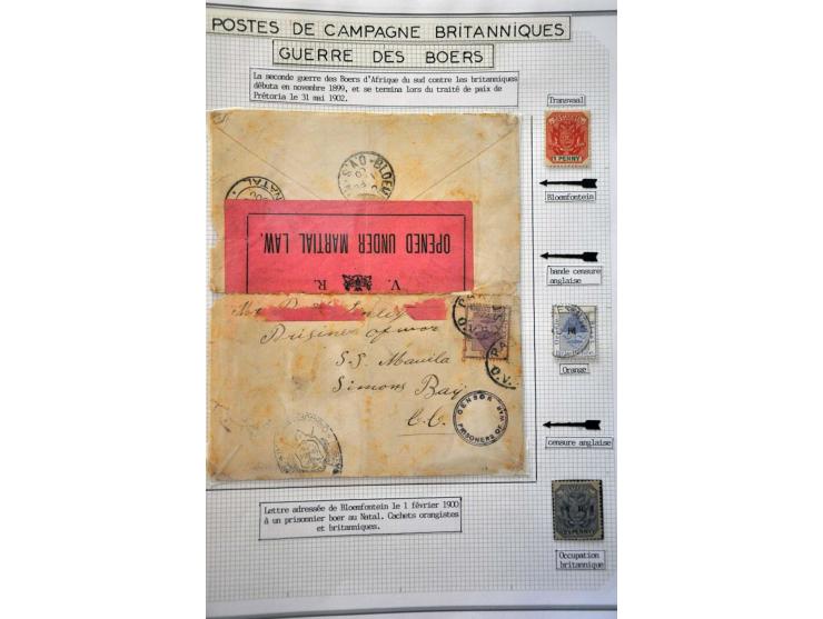 collectie w.b. betere ex. en series, **/* en gestempeld in 4 albums