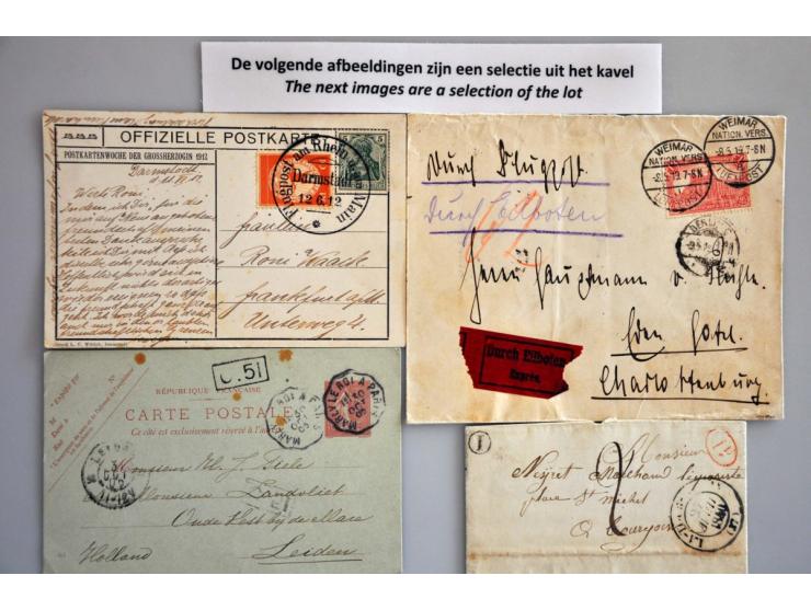 post(waarde)stukken w.b. vroege luchtpostbrieven Duitsland, Nederland en O.R. in album