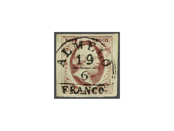 Almelo A (Ey 200) mooi op 10 cent karmijn plaat II pos. 80, pracht ex.