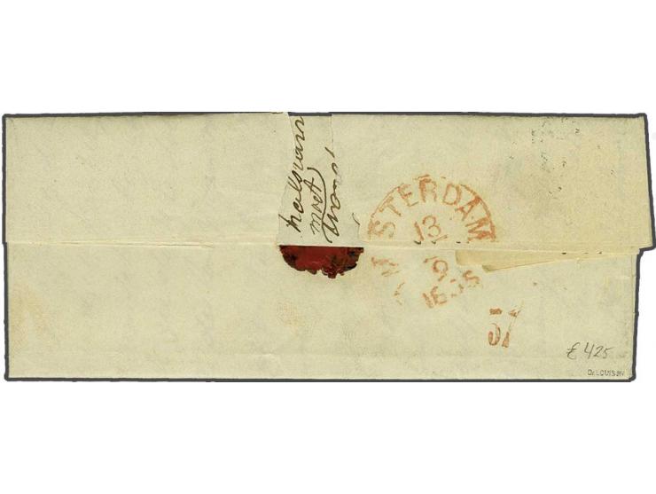 Beverwyk C (Ey 200) op 5 cent blauw plaat II op kleinformaat vouwbrief 13-9-1855 naar Amsterdam, pracht ex. met certificaat D