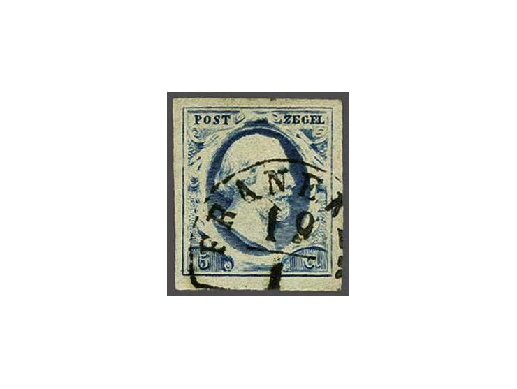 Franeker A (Ey 250) op 5 cent blauw plaat I pos. 93, pracht ex.
