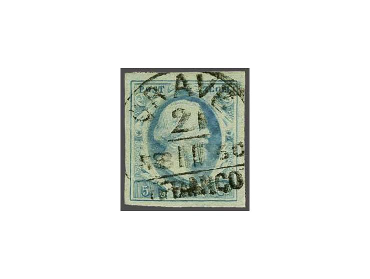 Grave C (Ey 250) op 5 cent lichtblauw plaat IV pos. 31, pracht ex.