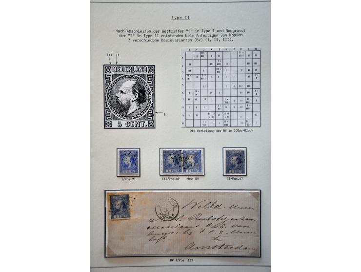 Gespecialiseerde collectie w.b. tandingen, typen, grotere eenheden, moederblokreconstructies, plaatfouten, enkele poststukken