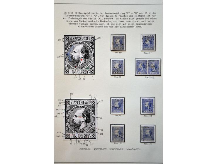 Gespecialiseerde collectie w.b. tandingen, typen, grotere eenheden, moederblokreconstructies, plaatfouten, enkele poststukken
