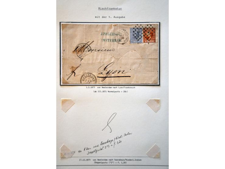 Gespecialiseerde collectie w.b. tandingen, typen, grotere eenheden, moederblokreconstructies, plaatfouten, enkele poststukken