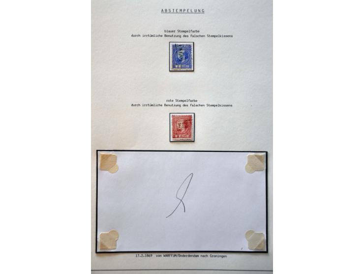 Stempels, collectie met o.a. administratieve stempels, puntstempels, halfrond-franco, franco-takje w.b. betere ex. en 13 post