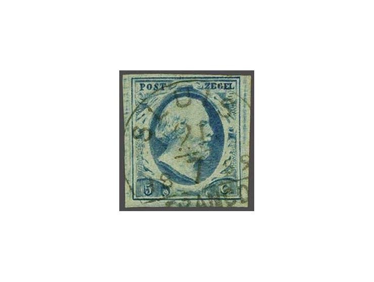 Sluis C (Ey 300) op 5 cent lichtblauw plaat III, pracht ex.