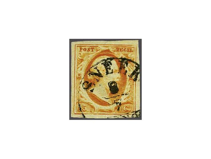Sneek A (Ey 400) op 15 cent donkeroranje pos. 7, pracht ex.