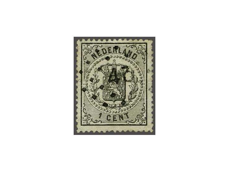 43 - Grave - op Rijkswapen 1 cent zwart, vrijwel pracht ex., cat.w. 250+95