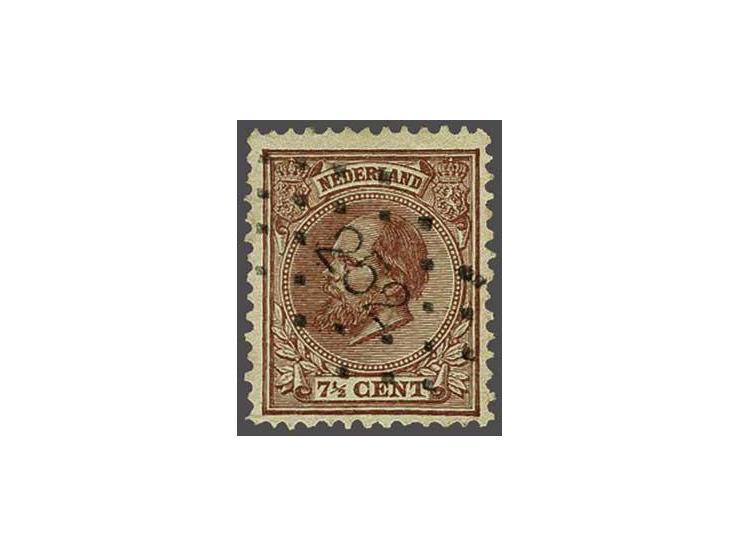 252 - Kollum op Willem III 7½ cent, pracht ex., cat.w. 500+22