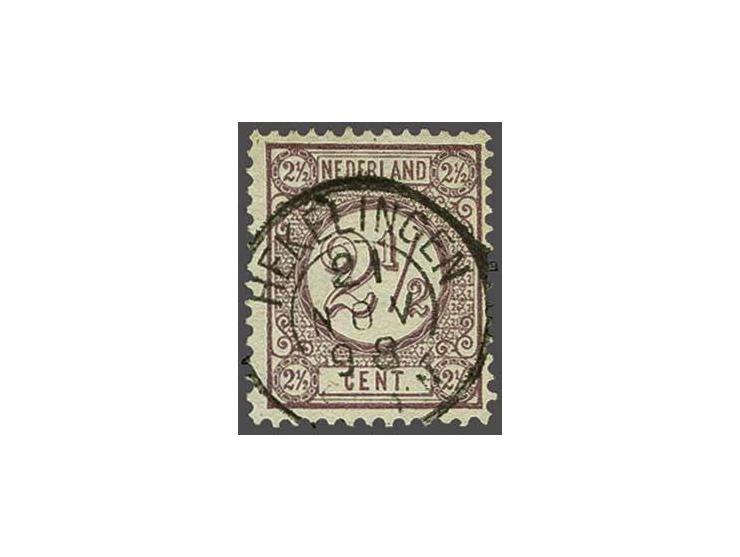 Hekelingen mooie afdruk op Cijfer 2½ cent, pracht ex., cat.w. 125+, lastig stempel !