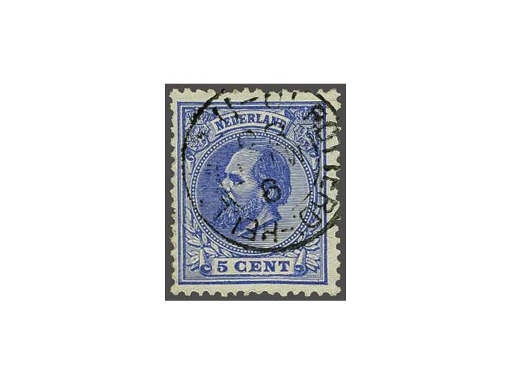 Rotterd:Hellev. goede afdruk op Willem III 5 cent, pracht ex., cat.w. 180, schaars stempel !