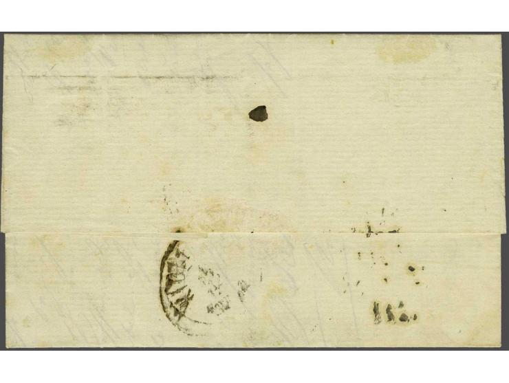 15 cent oranjebruin type I tanding 13¼ kleine gaten op vouwbrief van Amsterdam 13-12-1872 naar Kopenhagen, pracht ex.