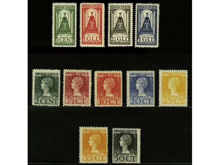 2 cent t/m 5 gulden met certificaat Muis 2004 voor nrs. 126-131 (nr. 128 is ander zegel dan op certificaat), cat.w. 1280