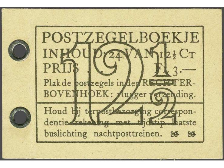 Boekje 3 gulden met 4x 6 zegels 12½ cent donkerblauw Van Konijnenburg (336), zeer fris pracht ex., cat.w. 400+