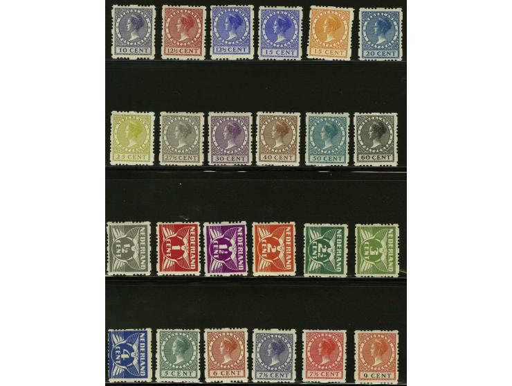 Vierzijdig met watermerk ½ t/m 60 cent, cat.w. 525