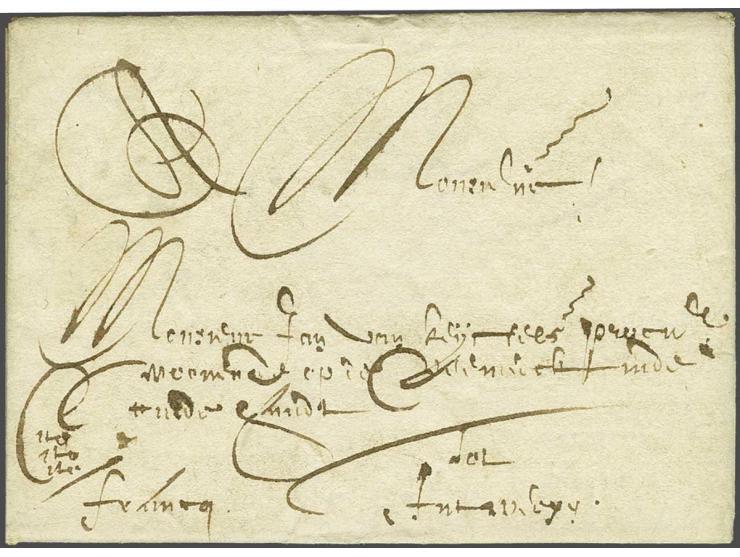 Complete frisse brief van Halsteren 5 november 1627 naar Antwerpen, geschreven cito cito cito francq, totaal port inclusief e