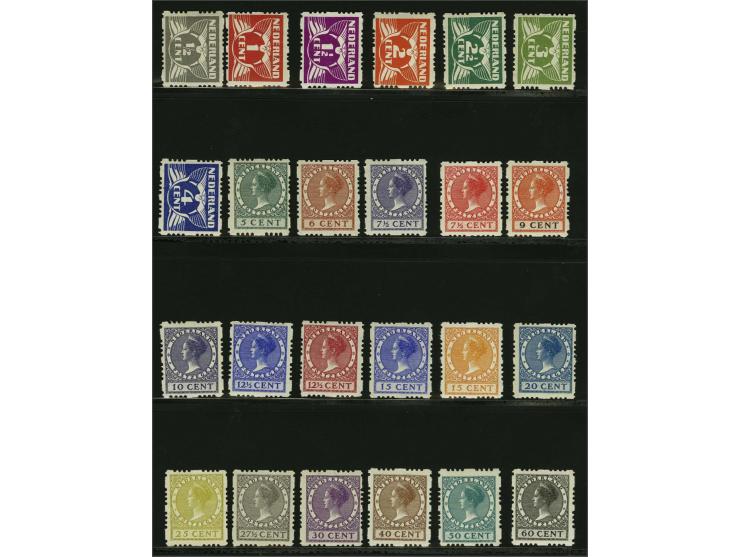 Vierzijdig ½ t/m 60 cent met certificaat Vleeming 2011, cat.w. 525