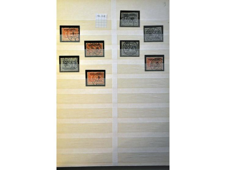 de Ruyter Port collectie gekapte martinstempels en typenraderstempels (ruim 120 ex.) met luxe afdrukken en betere ex. w.b. Am
