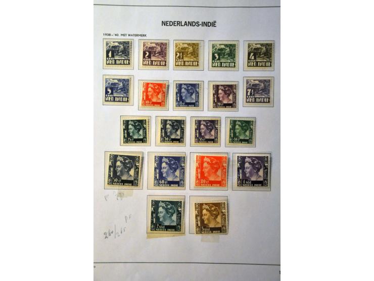 collectie vanaf 1864 geheel */** met beter materiaal w.b. emissie 1870, Hangend Haar, Jaarbeurs Bandoeng, Jubileum 1923, Krei