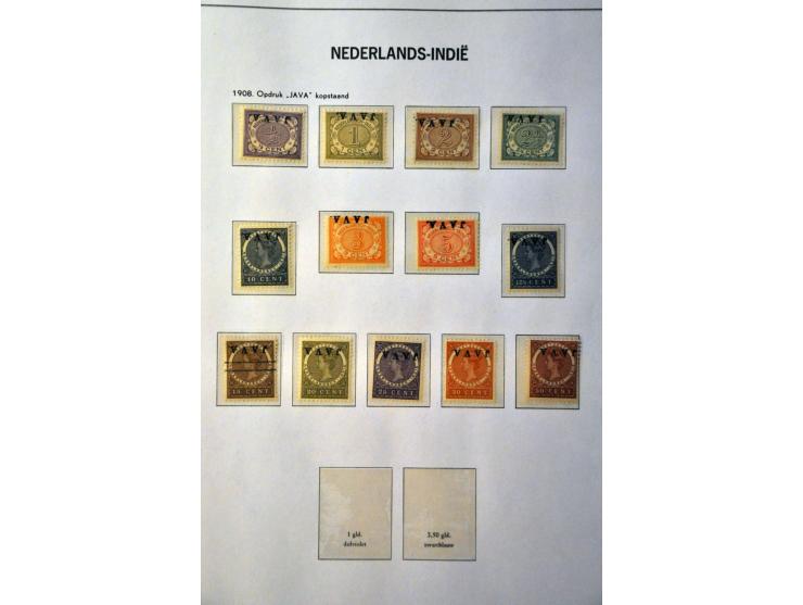 collectie vanaf 1864 geheel */** met beter materiaal w.b. emissie 1870, Hangend Haar, Jaarbeurs Bandoeng, Jubileum 1923, Krei