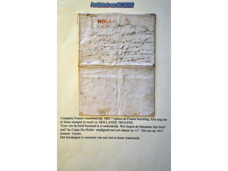 50 poststukken 1690-ca.1870 w.b. 3-stuiver H (1690 en 1691), Zeeuwse Landpost (zwarte Andreaskruizen), Gouda P. met 3-stuiver