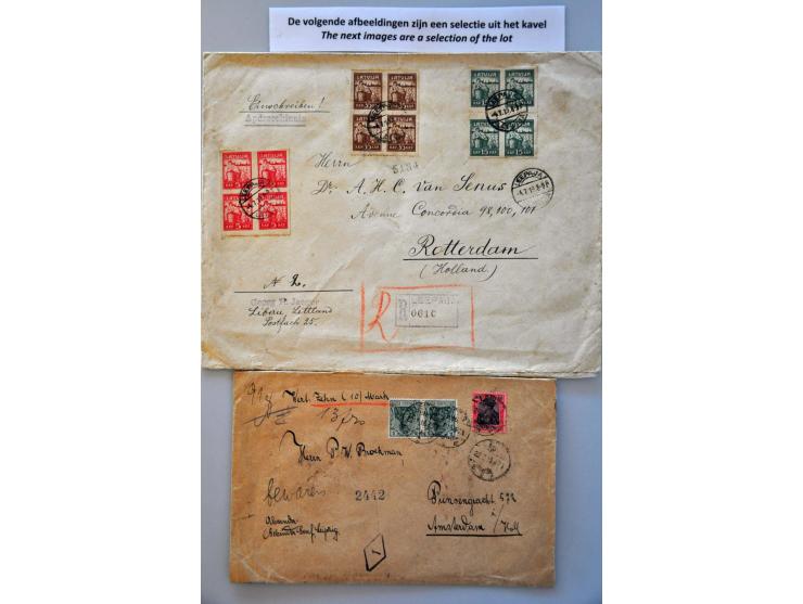 en Curaçao, mapje poststukken w.b. censuur Eerste Wereldoorlog en luchtpost