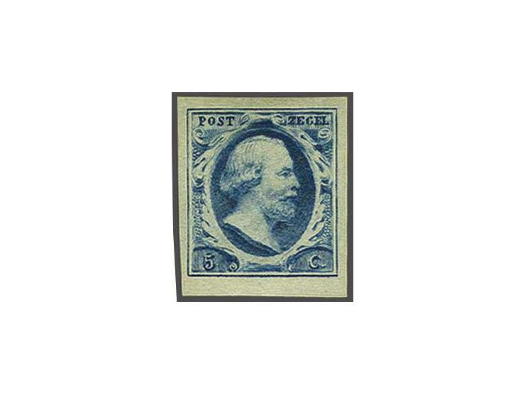 5 cent donkerblauw plaat I pos. 47, pracht ex. gesigneerd Holcombe en met certificaat Vleeming 2017, cat.w. 600