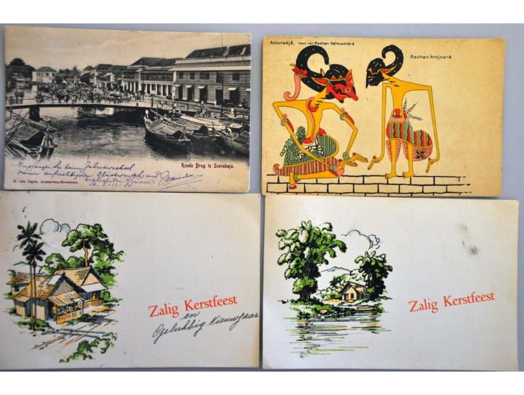 collectie ca. 160 ex. oude en zeer oude met beter en leuke frankeringen in 2 albums